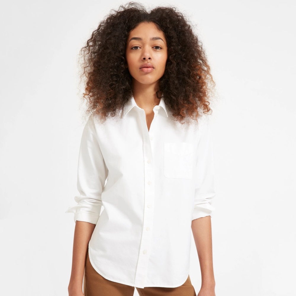 NWOT Everlane Japanese Oxford Shirt, White, size 0